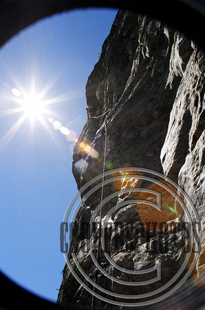 Rock Climber Sun Streak